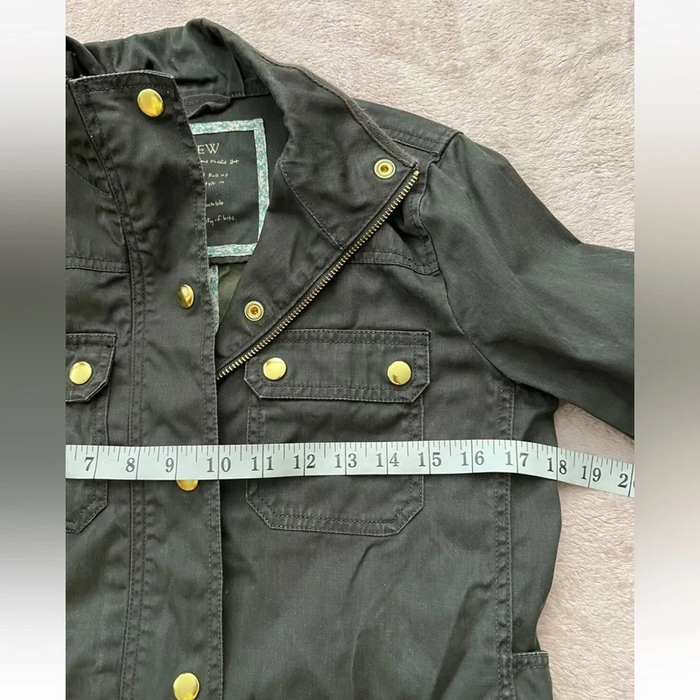 J‎ Crew Women’s Relaxed Boyfriend Field Jacket Style Army Green Size Xsmall